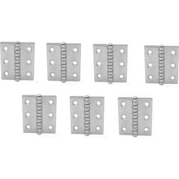 Scharnier - Rvs - 60x50mm - Vaste pen - Rechte hoek - 7 stuks
