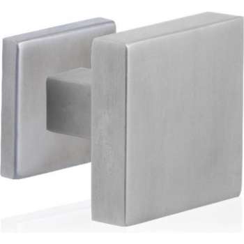 GPF Vierkante voordeurknop 70x70mm op rozet 53x53x8mm