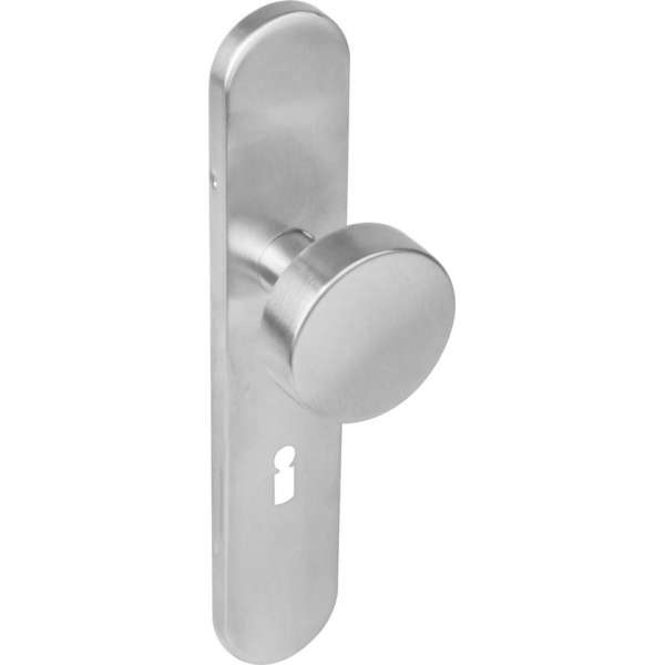 Intersteel Knop op schild sleutelgat 56 mm rvs geborsteld Intersteel Knop op schild sleutelgat 56 mm rvs geborsteld