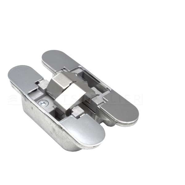 Onzichtbaar scharnier - 110x24mm - Chroom - Verstelbaar Onzichtbaar scharnier - 110x24mm - Chroom - Verstelbaar