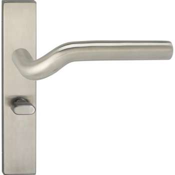 Impresso Newport Deurklink – Deurbeslag – Vierkant – Deurschild met Toiletsluiting – Zilver
