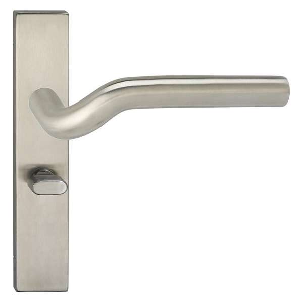 Impresso Newport Deurklink – Deurbeslag – Vierkant – Deurschild met Toiletsluiting – Zilver Impresso Newport Deurklink – Deurbeslag – Vierkant – Deurschild met Toiletsluiting – Zilver