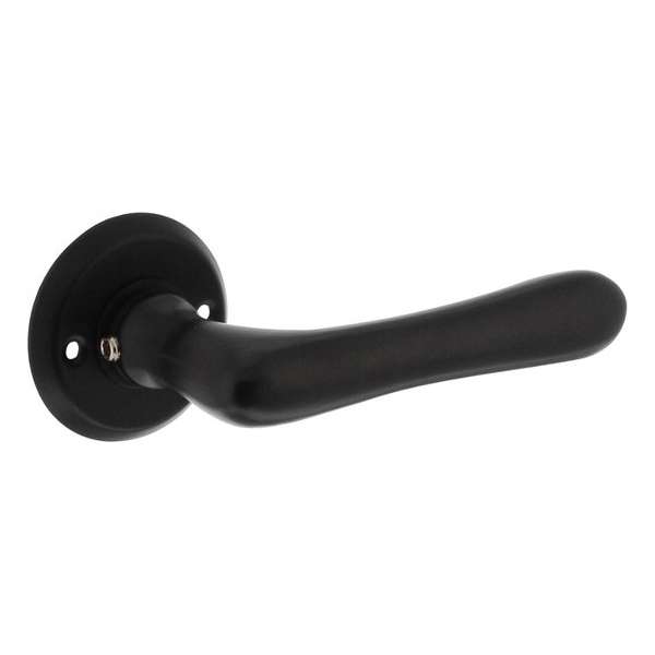 Intersteel Deurkruk Trento met ronde rozet ø50x5 mm mat zwart Intersteel Deurkruk Trento met ronde rozet ø50x5 mm mat zwart