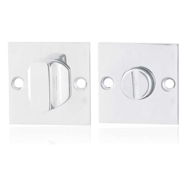 GPF Vierkante toiletgarnituur 50x50x2mm stift 8mm grote knop GPF Vierkante toiletgarnituur 50x50x2mm stift 8mm grote knop