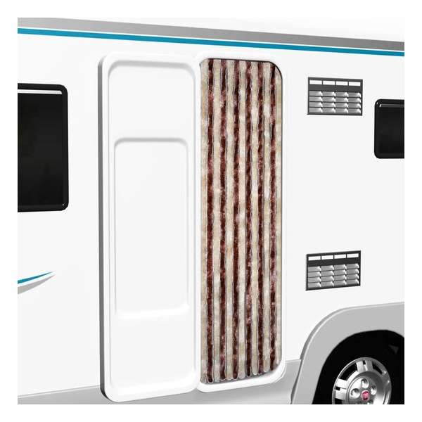 vidaXL Vliegengordijn 56x185 cm chenille beige en lichtbruin vidaXL Vliegengordijn 56x185 cm chenille beige en lichtbruin