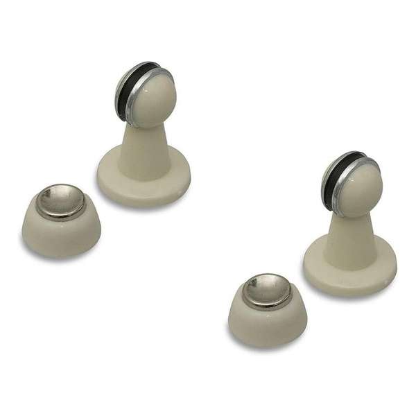 5x stuks deurvastzetter / deurvastzetters kunststof wit - 8 cm - magnetisch - deurstoppers / deurbuffers 5x stuks deurvastzetter / deurvastzetters kunststof wit - 8 cm - magnetisch - deurstoppers / deurbuffers