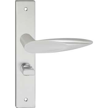 Impresso Sutton Deurklink – Deurbeslag – Vierkant – Deurschild met Schroeven en Toiletsluiting – Aluminium
