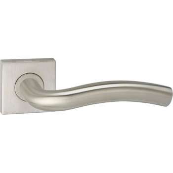 Impresso Conway Deurklink – Deurbeslag – Vierkant – Rozet – Zilver