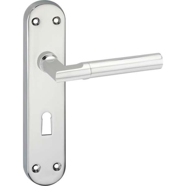 Impresso Galway Deurklink – Deurbeslag – Ovaal – Deurschild met Sleutelgat – Chroom Impresso Galway Deurklink – Deurbeslag – Ovaal – Deurschild met Sleutelgat – Chroom