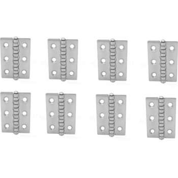 Scharnier - Rvs - 60x40mm - Vaste pen - Rechte hoek - 8 stuks