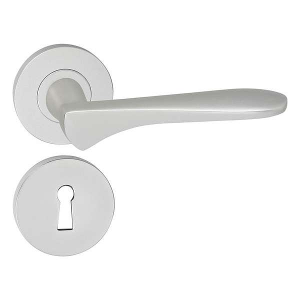 Impresso Watford Deurklink – Deurbeslag – Rond – Rozet met Sleutelgat – Aluminium Impresso Watford Deurklink – Deurbeslag – Rond – Rozet met Sleutelgat – Aluminium
