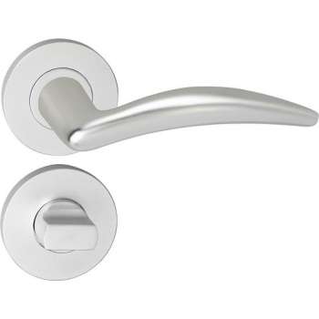 Impresso Windsor Deurklink – Deurbeslag – Rond – Rozet met Toiletsluiting – Aluminium
