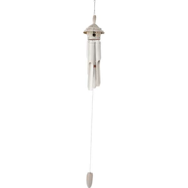 J-Line Windgong Vogelhuisje Bamboe Wit Medium J-Line Windgong Vogelhuisje Bamboe Wit Medium