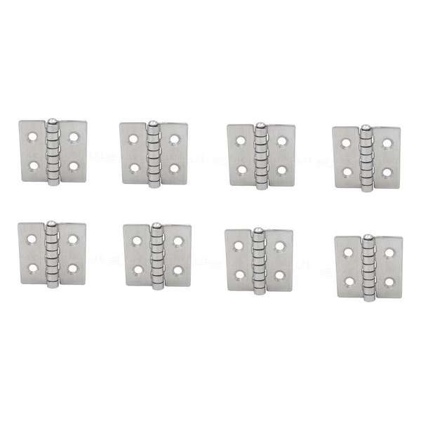 Scharnier - Rvs - 40x40mm - Vaste pen - Rechte hoek - 8 stuks Scharnier - Rvs - 40x40mm - Vaste pen - Rechte hoek - 8 stuks