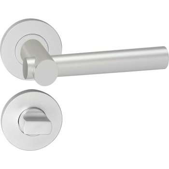 Impresso Dover Deurklink – Deurbeslag – Rond – Rozet met Toiletsluiting – Aluminium