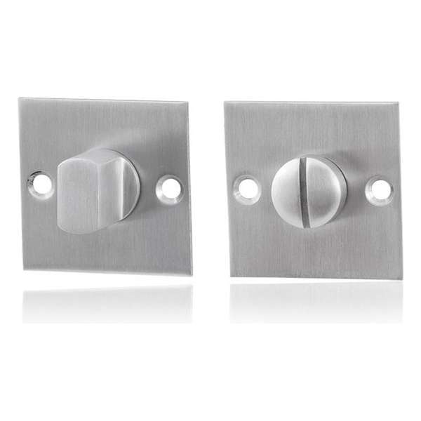 GPF Vierkante toiletgarnituur 50x50x2mm stift 8mm GPF Vierkante toiletgarnituur 50x50x2mm stift 8mm