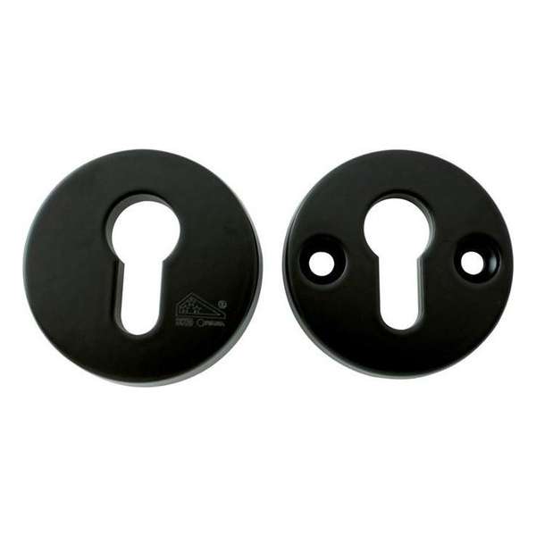 Ivana aluminium veiligheidsrozetten - Economy - SKG** - rond 51 mm - zwart Ivana aluminium veiligheidsrozetten - Economy - SKG** - rond 51 mm - zwart