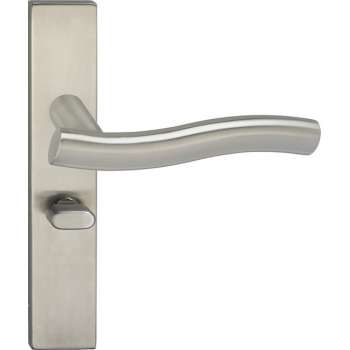 Impresso Chester Deurklink – Deurbeslag – Vierkant – Deurschild met Toiletsluiting – Zilver
