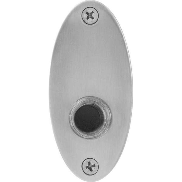 GPF Beldrukker ovaal 80x38x2mm met zwarte button GPF Beldrukker ovaal 80x38x2mm met zwarte button