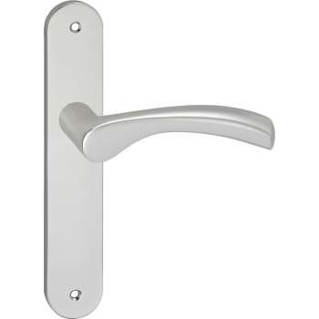Impresso Oxford Deurklink – Deurbeslag – Ovaal – Deurschild met Schroef – Gebogen Deurkruk – Aluminium
