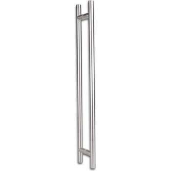 RVS Deurgreep T greep voor glazen deuren ø 19mm 600 x 500mm