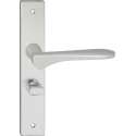 Impresso Watford Deurklink – Deurbeslag – Vierkant – Deurschild met Schroeven en Toiletsluiting – Aluminium
