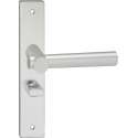 Impresso Dover Deurklink – Deurbeslag – Vierkant – Deurschild met Schroeven en Toiletsluiting – Aluminium