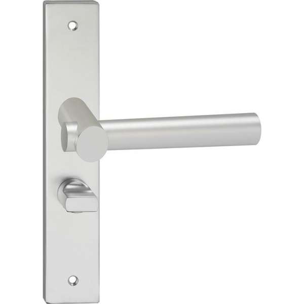 Impresso Dover Deurklink – Deurbeslag – Vierkant – Deurschild met Schroeven en Toiletsluiting – Aluminium Impresso Dover Deurklink – Deurbeslag – Vierkant – Deurschild met Schroeven en Toiletsluiting – Aluminium