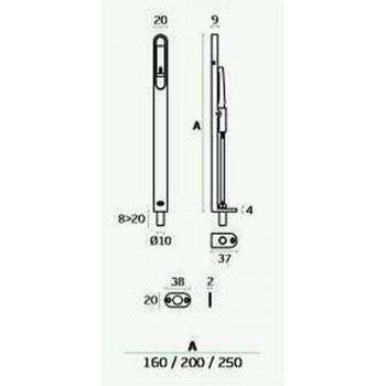 Kantschuif Heavy Duty 250mm RVS
