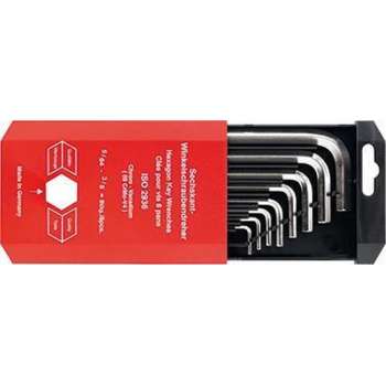 Haakse schroevendraaierset CV-staal DIN911 5/64-3/8"in kunststof schuifbox 8d