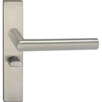 Impresso Harrow Deurklink – Deurbeslag – Vierkant – Deurschild met Toiletsluiting – Zilver
