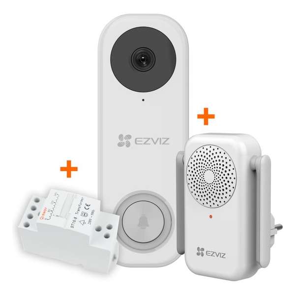 DB1C Kit (met Chime & Transformer) - Wifi-videodeurbelkit - werkt met Google Assistent - Zonder Abonnement -Wit DB1C Kit (met Chime & Transformer) - Wifi-videodeurbelkit - werkt met Google Assistent - Zonder Abonnement -Wit