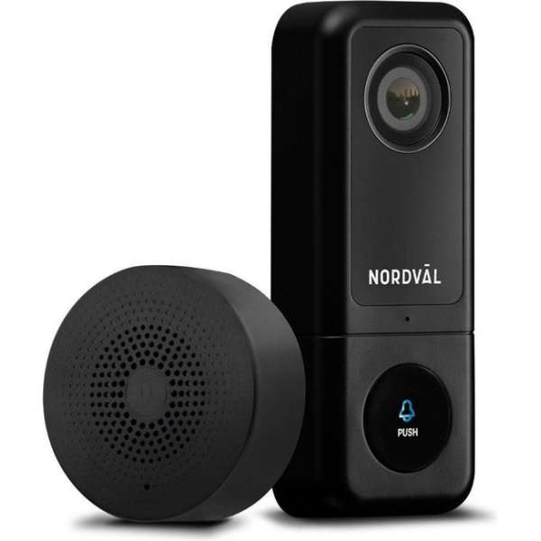 Nordväl SH105 Slimme Video Deurbel met 2K Camera + WiFi + 64GB SD kaart Nordväl SH105 Slimme Video Deurbel met 2K Camera + WiFi + 64GB SD kaart