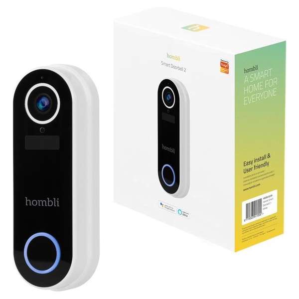 Hombli Smart Doorbell 2 - Slimme Video Deurbel - Ingebouwde Camera - WiFi - Wit Hombli Smart Doorbell 2 - Slimme Video Deurbel - Ingebouwde Camera - WiFi - Wit