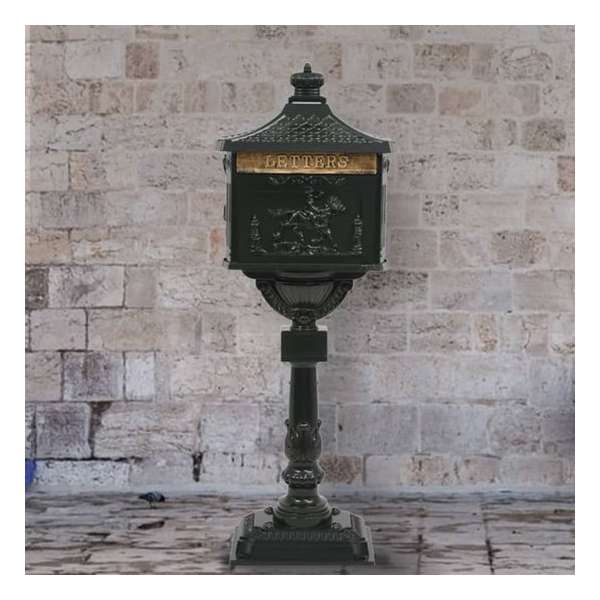 vidaXL Staande brievenbus vintage stijl roestbestendig aluminium groen vidaXL Staande brievenbus vintage stijl roestbestendig aluminium groen
