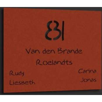 Cortenstaal Naambord Roest 23x18 cm – Zelf ontwerpen – Lasergesneden Naambordje - Onderhoudsvriendelijk