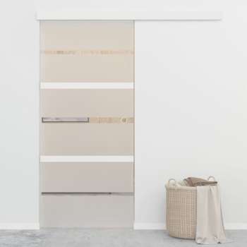 vidaXL Schuifdeur met zachte stops 90x205 cm ESG-glas en aluminium