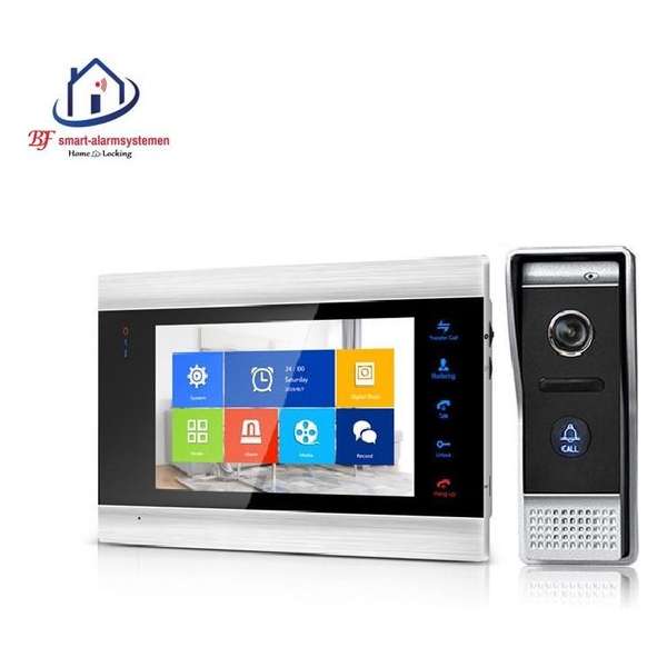 Draadloos WIFI Home-Locking buiten videofoon met binnen scherm kan werken met Amazon Alexa en Google Assistance T-2101. Draadloos WIFI Home-Locking buiten videofoon met binnen scherm kan werken met Amazon Alexa en Google Assistance T-2101.