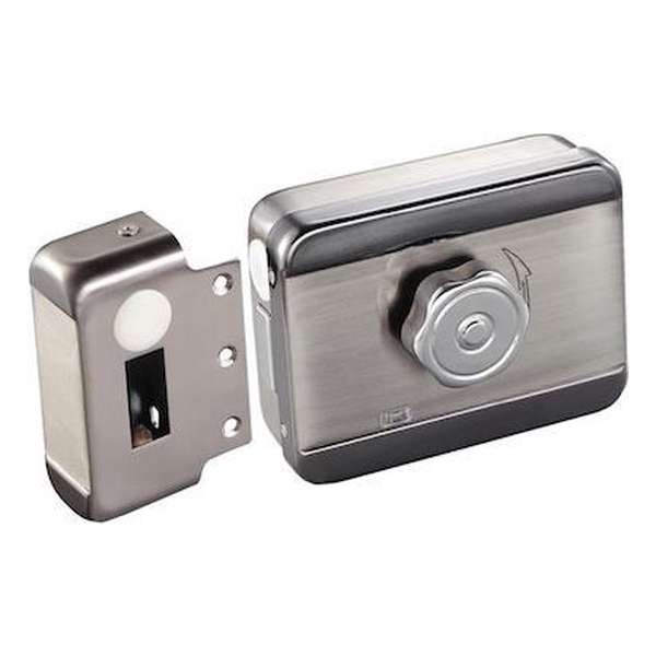 YLI ABK-703A-S elektrisch gemotoriseerd zelfsluitend RVS oplegslot met LED, signaal uitgang, enkele cylinder en draaiknop YLI ABK-703A-S elektrisch gemotoriseerd zelfsluitend RVS oplegslot met LED, signaal uitgang, enkele cylinder en draaiknop