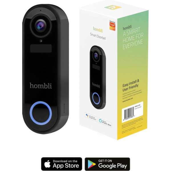 Hombli Slimme Video Deurbel – Draadloos - Zwart Hombli Slimme Video Deurbel – Draadloos - Zwart