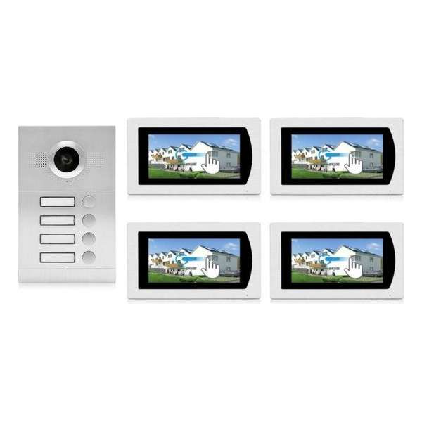 ID 4 knops buitenpaneel met 4 binnen-monitoren | Intercom | Video deurbel | IntercomDirect ID 4 knops buitenpaneel met 4 binnen-monitoren | Intercom | Video deurbel | IntercomDirect