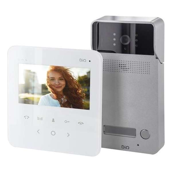 DiO bedrade videofoon intercom voor meerdere appartementen – 4,3'' scherm - 2 draads DiO bedrade videofoon intercom voor meerdere appartementen – 4,3'' scherm - 2 draads