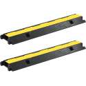 vidaXL Kabelbeschermer drempels 1 tunnel 100 cm rubber 2 st