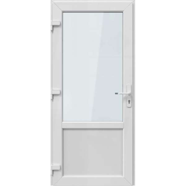 Kunststof Deur | PVC Deur - 93 x 210 2/3 Glas - Rechtsdraaiend Kunststof Deur | PVC Deur - 93 x 210 2/3 Glas - Rechtsdraaiend
