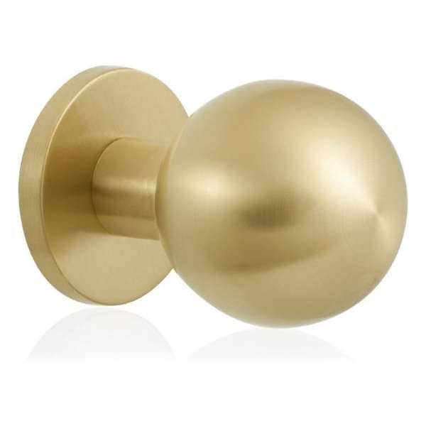 GPF Kogel voordeurknop 63mm op rozet 63mm GPF Kogel voordeurknop 63mm op rozet 63mm