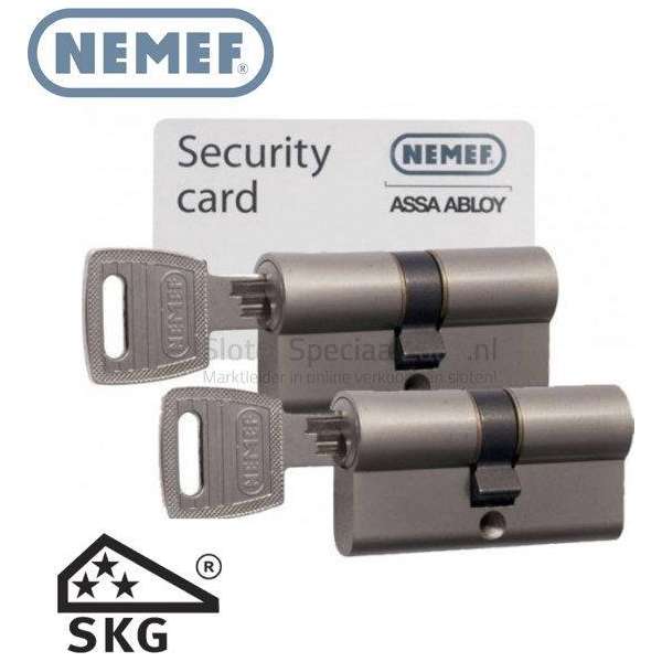 Nemef Cilinderslot 142/9 30/30 per 6 gelijksluitend inclusief 18 sleutels Nemef Cilinderslot 142/9 30/30 per 6 gelijksluitend inclusief 18 sleutels