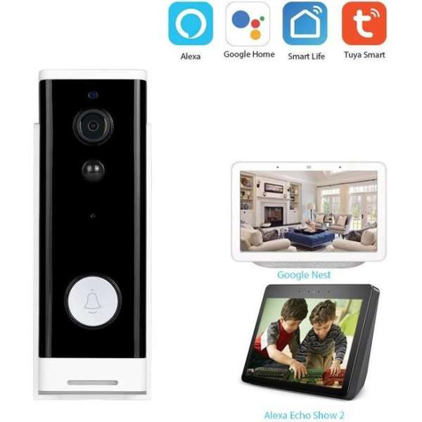DrPhone DBW-E – Video Deurbel Camera – WiFi / 4G Smartphone - Audio - Full HD – Alexa Show / Google Assistent Nest Compatibel DrPhone DBW-E – Video Deurbel Camera – WiFi / 4G Smartphone - Audio - Full HD – Alexa Show / Google Assistent Nest Compatibel
