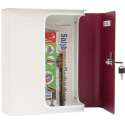 Rottner Brievenbus Splashy  Wit met Bordeaux Deur|35,7x29,5x10cm