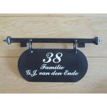 Klassiek Uithangbord Beauty - 47 x 20 cm - Zwart
