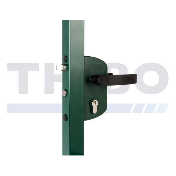 Tuinpoortslot opbouw - Poortprofiel : Vierkant 40 mm, Kleur (RAL): 7040 (venstergrijs) Tuinpoortslot opbouw - Poortprofiel : Vierkant 40 mm, Kleur (RAL): 7040 (venstergrijs)